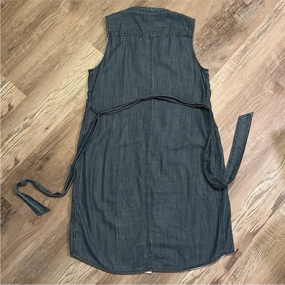 J.Crew Denim Sleeveless Shirtdress - Picture 3 of 5